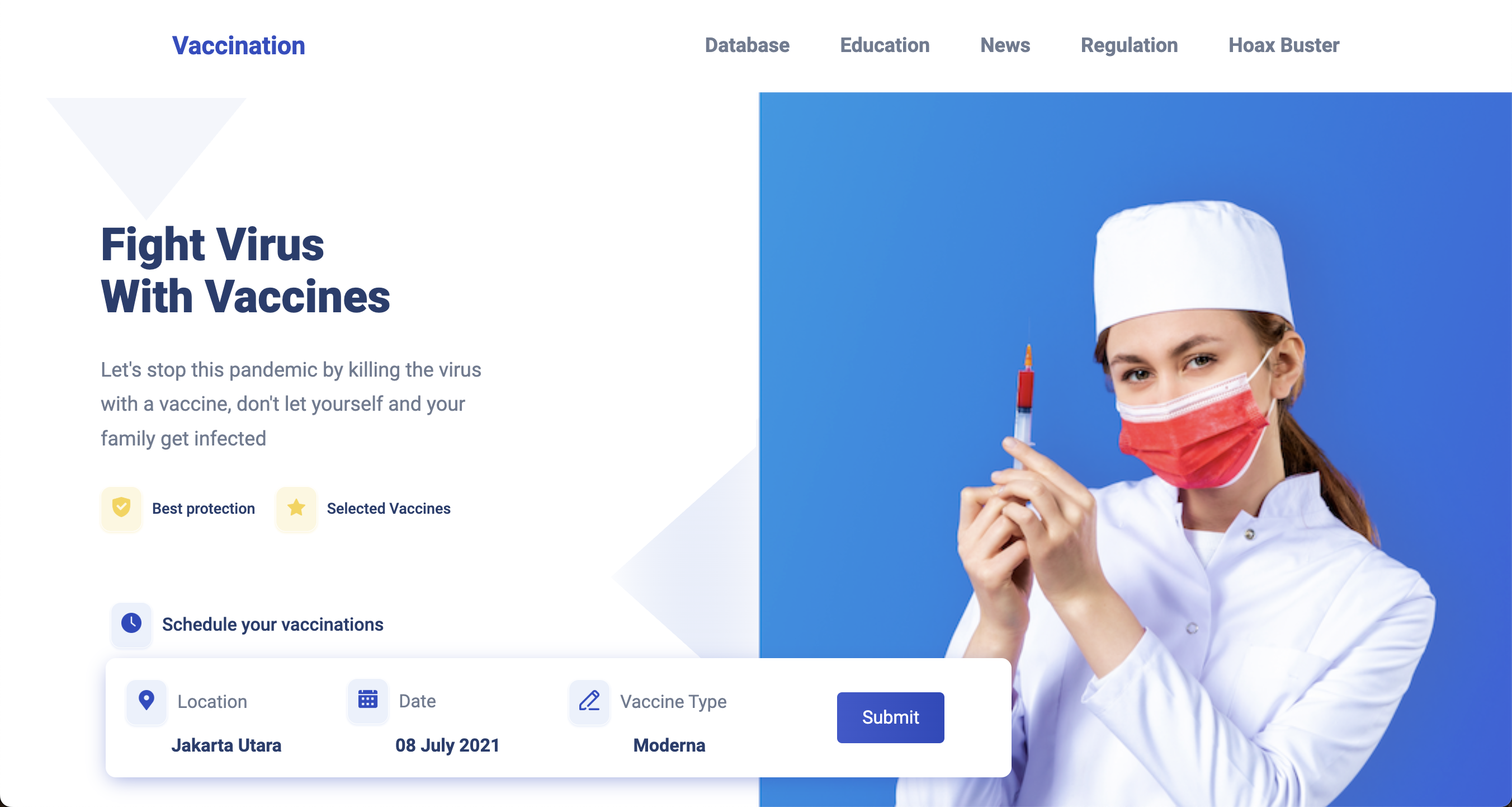Vaccination Landing Page
